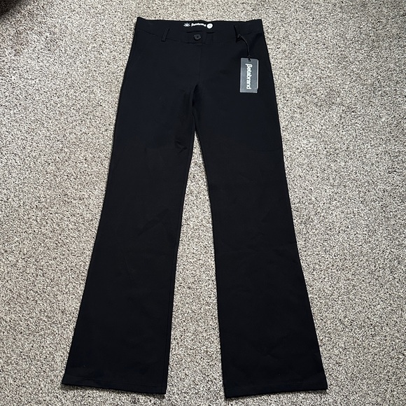 Betabrand black flare leg yoga dress Flare Pants size M long new office - Picture 3 of 13